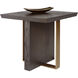 Lars 23.75 X 23.75 inch Espresso / Antique Brass Side Table
